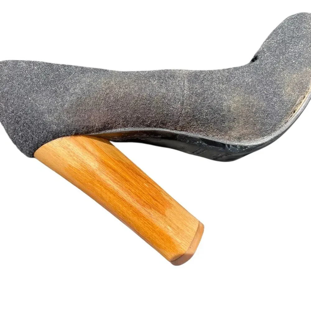 YSL Yves Saint Laurent Charlotte 105 Black Heel Pump Size 38 Size 7.5 8 - READ - Picture 9 of 10